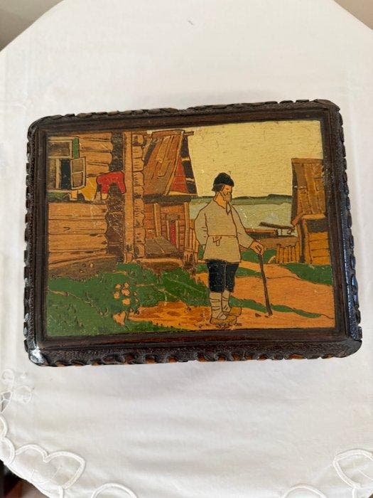 Doos - Hout, Antiek en Kunst, Curiosa en Brocante