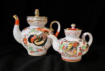 Lomonosov - Theepot (2) - Porselein - Rooster Teapots