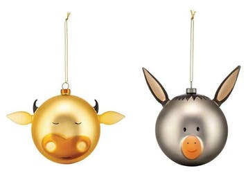 Decoratief ornament (2) - Alessi - Os en Ezeltje - Italië