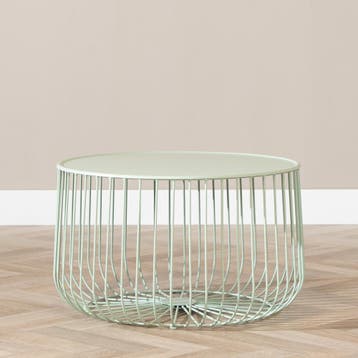 50% Korting: Salontafel Senna metaal lichtgroen, Ophalen, Zo goed als nieuw, Rond, Scandinavisch, Modern