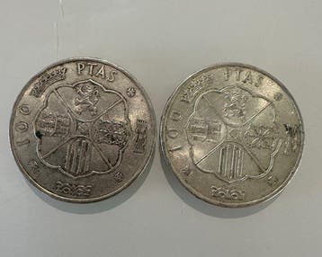 Spanje. 100 Pesetas 1966 (2 coins) (Zonder minimumprijs)