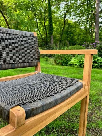 Tuinstoel met grijze wicker, Ophalen of Verzenden, Nieuw