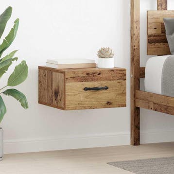 vidaXL Nachtkastje 2 st Oud hout 35 x 35 x 20 cm Bewerkt, Minder dan 45 cm, Verzenden, Nieuw, Minder dan 55 cm