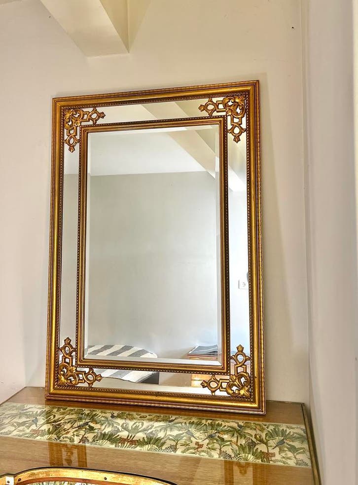 Vintage DeKnudt spiegel 112x78cm, Antiek en Kunst, Antiek | Spiegels, Ophalen of Verzenden