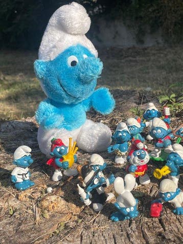Peyo - Speelgoed Puffi vintage smurfs lotto 16 pezzi anni 70