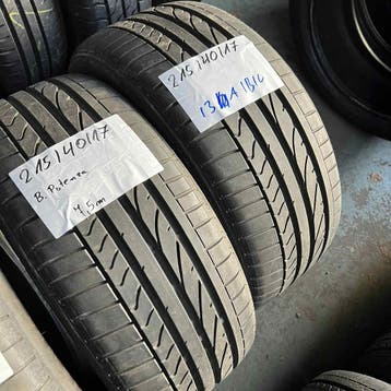 2 x Bridgestone Potenza 215-40-17 Zomerbanden 7,5mm, 17 inch, Ophalen of Verzenden, Band(en), Personenwagen