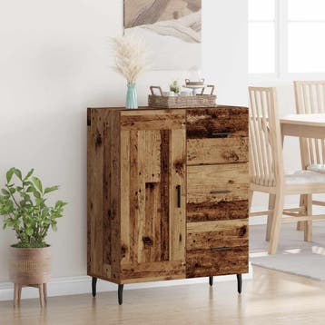 vidaXL Dressoir Oud Hout 69,5 x 34 x 90 cm Gemonteerd hout, Verzenden, Nieuw, Overige houtsoorten, Minder dan 50 cm