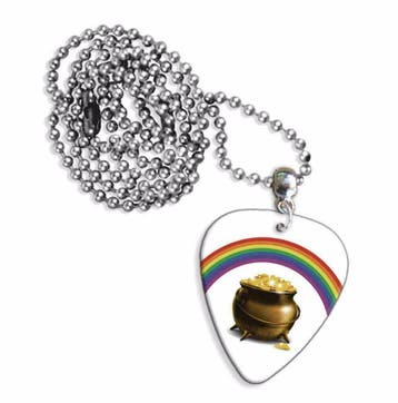 Pot goud plectrum ketting, sleutelhanger of oorbellen, Ophalen of Verzenden, Nieuw