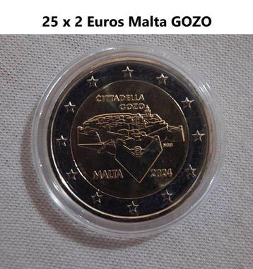 Malta. 2 Euro 2024 Citadella (25 moedas) (Zonder