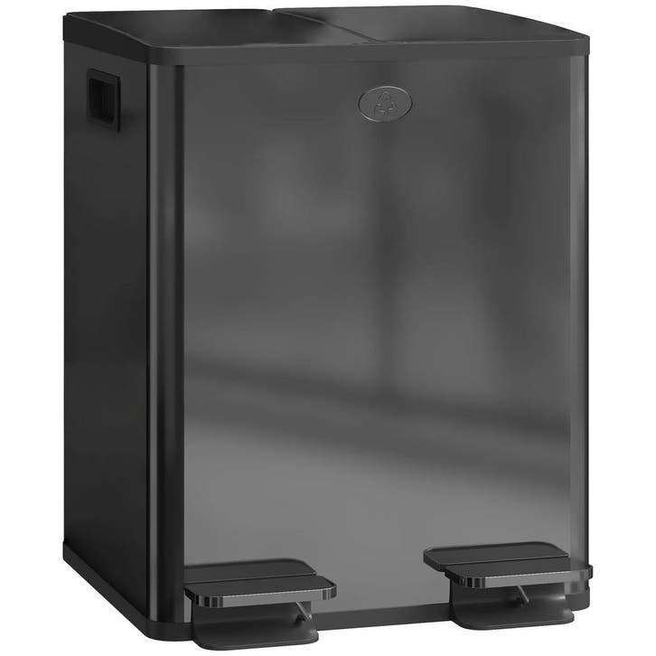 2 X 20 L Dubbele Vuilnisbak, Pedaalopening, Makkelijk Te Rei, Doe-het-zelf en Verbouw, Hout en Planken, Nieuw, Verzenden