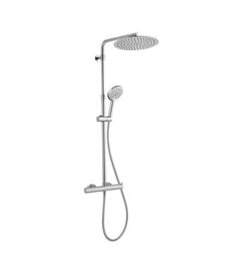 HUBER ROUND THERMOSTATISCH DOUCHESYSTEEM CHROOM, Ophalen of Verzenden, Nieuw, Chroom