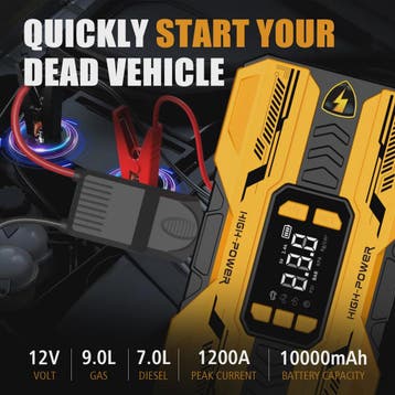 AntPower 1200A Jump Starter & Powerbank met Bandenpomp & LED, Verzenden, Nieuw