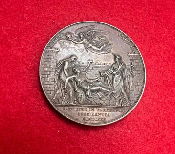 Frankrijk. Medal medaglia di bronzo 1821 intitolata Pietas