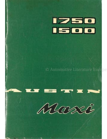 1970 AUSTIN MAXI 1500 | 1750 INSTRUCTIEBOEKJE NEDERLANDS