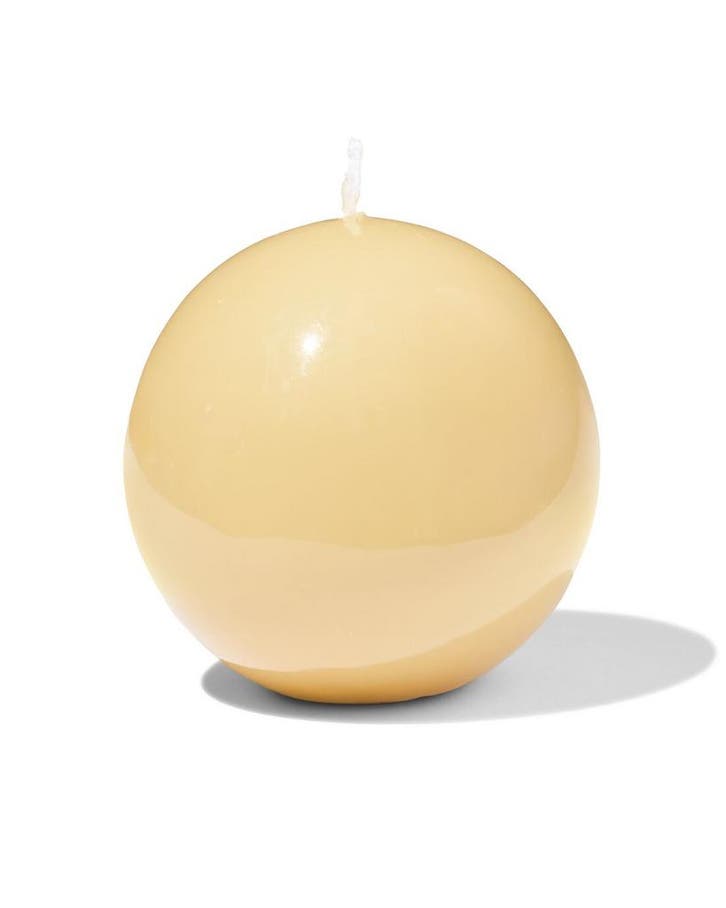 HEMA Bolkaars 10cm glad lichtgeel, Huis en Inrichting, Woonaccessoires | Kandelaars en Kaarsen, Nieuw, Verzenden