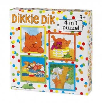Dikkie Dik 4 in 1 Puzzel | Bambolino Toys - Puzzels, Verzenden, Nieuw
