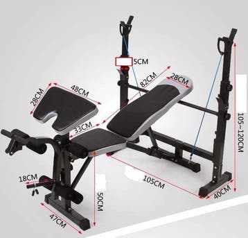 Fitness Bank | Stevig Frame | Premium | OP=OP, Krachtstation, Ophalen of Verzenden, Metaal, Armen