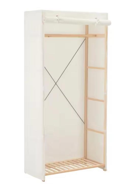 Stoffen Kledingkast – 79×40×170 cm, Met Roede en Hoes, Ruim, Huis en Inrichting, Kasten | Kledingkasten, Nieuw, Verzenden