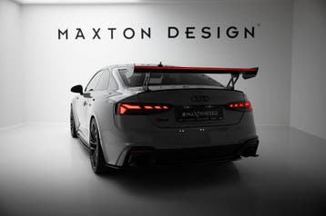 Maxton Carbon Spoiler met beugels V.1 met LED Audi A5 / A5, Verzenden