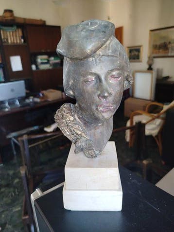 Achille DOrsi (1845-1929) - Buste, Busto in bronzo di un