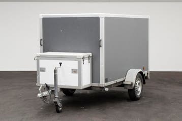 Gesloten bakwagen 750kg Gesloten Aanhangwagen, Ophalen of Verzenden, Gebruikt