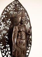 Large Japanese Bronze Hiten Kannon  Statue with Openwork