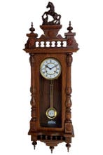 Paardjes klok regulateur 150-2144, Huis en Inrichting, Woonaccessoires | Klokken, Verzenden, Nieuw