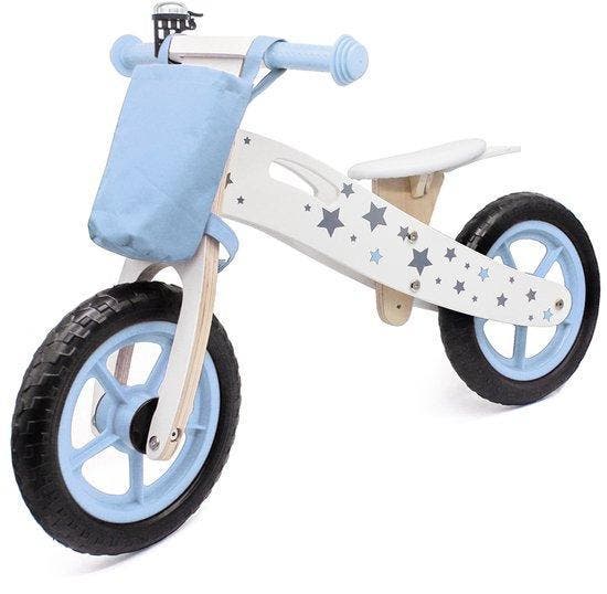 Houten Loopfiets Blauw – 12 Inch En Verstelbaar, Kinderen en Baby's, Speelgoed | Buiten | Voertuigen en Loopfietsen, Nieuw