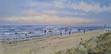 Van Noort (XX-XXI) - Ondergaande zon bij Zandvoort, Antiek en Kunst