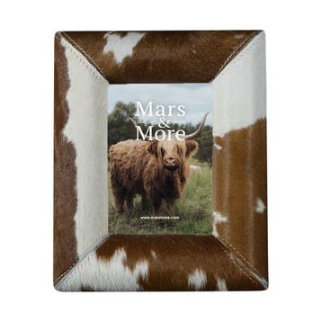 fotolijst koe bol bruin/wit 18x13cm, Verzenden, Nieuw