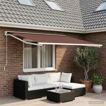 vidaXL Vervangingsdoek voor zonnescherm Bruin 300 x 250 cm, Verzenden, Nieuw