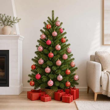 vidaXL Kerstballen set 36 st Roze en rosé 6 cm Polystyreen, Diversen, Verzenden, Nieuw