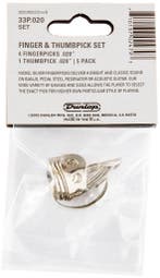 Jim Dunlop RVS vingerplectrum + duimplectrum  0.020 - 5-pack, Muziek en Instrumenten, Ophalen of Verzenden, Nieuw, Banjo