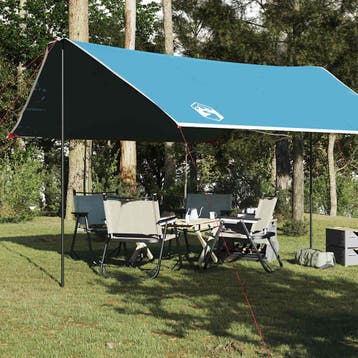 vidaXL Kampeerluifel waterdicht 430x380x210 cm blauw, Verzenden, Nieuw, Tot en met 2
