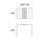 Bartafel - Vegas - Wit - Uitschuifbaar 100/140 cm - Siesta, Verzenden, Nieuw