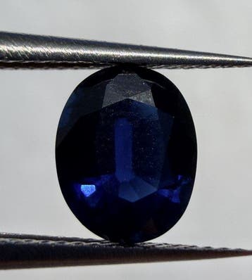 Blauw Saffier - 1.71 ct - Antwerp Laboratory for Gemstone, Sieraden, Tassen en Uiterlijk, Edelstenen, Nieuw