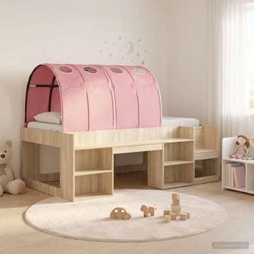 vidaXL Hoge Bedframe voor Kinderen met Opslag 3 st Bewerkt, Verzenden, Nieuw, Bruin, Hout