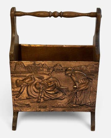 Tijdschriftenhouder - Les Glaneuses - Hout, Koper