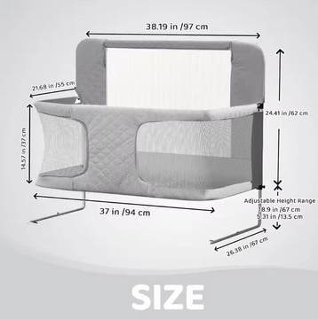 3-in-1 Opvouwbaar Babybedje Co-Sleeper, Wieg en Box, Verzenden, Nieuw