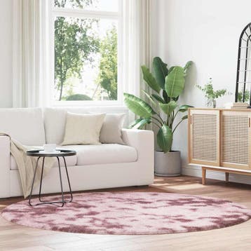 vidaXL Hoogpolig vloerkleed NAVARRA 200x200 cm polyester, Verzenden, Nieuw, Roze