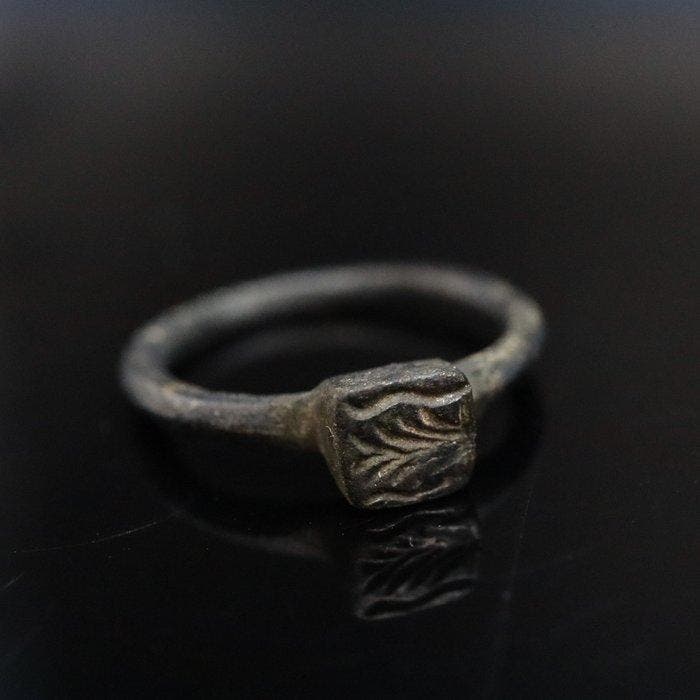 Oud-Romeins Brons Ring - Laurel gegraveerde bezel (Zonder, Sieraden, Tassen en Uiterlijk, Antieke sieraden