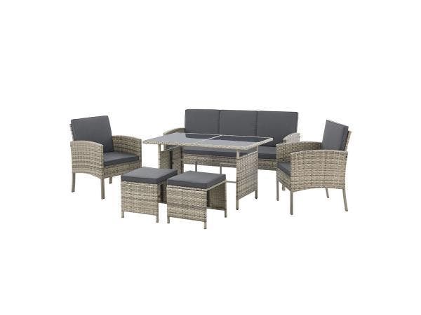 Veiling - Loungeset / Tuinset Turijn - 7 personen - Polyrota, Tuin en Terras, Tuinsets en Loungesets