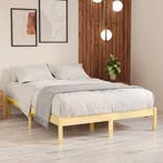 vidaXL Bedframe massief grenenhout 120x200 cm, Bruin, Verzenden, Nieuw, Twijfelaar