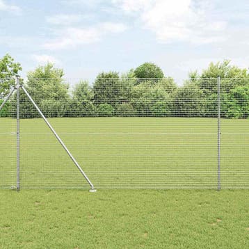 vidaXL gelast draadhek met grondpennen 25 x 1,6 m, Verzenden, Nieuw, IJzer