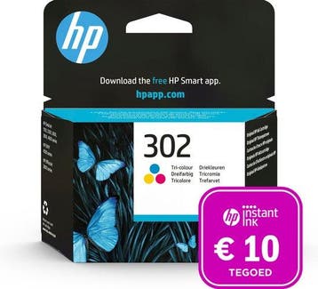 HP 302 - Inktcartridge - Origineel - Kleur + Instant Ink, Verzenden, Nieuw