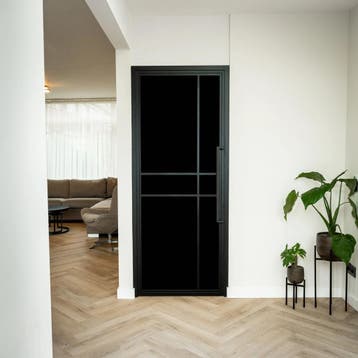 OUTLET: Stalen Binnendeur Zwart 6 Vlaks 2158x872 Full Metal, Nieuw, Metaal, Binnendeur