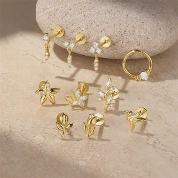 925 Sterling Zilveren Kolibrie Oorbellen Dames - 18K Goudkle