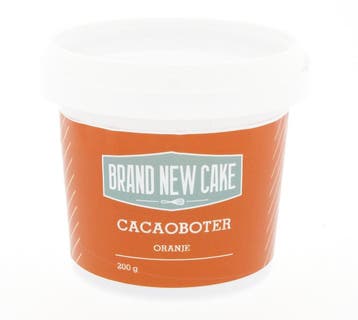 BrandNewCake Cacaoboter gekleurd Oranje 200g, Verzenden, Nieuw