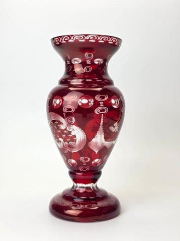 Egermann - Overlay Glass Cut-to-Clear - Vaas - Glas