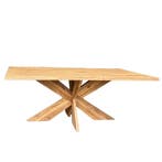 Robuuste teakhouten tafel - kies uit 11 unieke poten!, Huis en Inrichting, Tafels | Eettafels, Teakhout, Vijf personen of meer